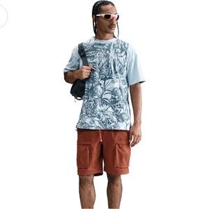 Nike ACG Dri-Fit Jungle Graphic T-Shirt Men's Medium Light Armory Blue Crewneck